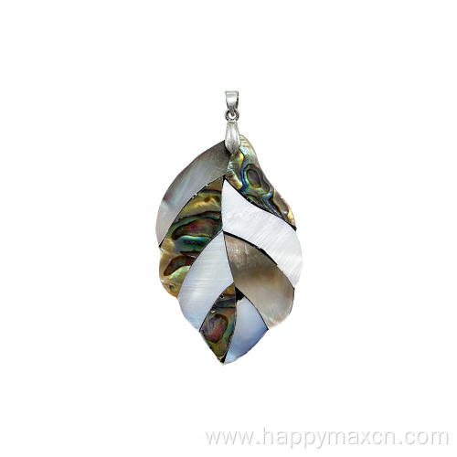 Craft leaves shell abalone pendants for jewelry making